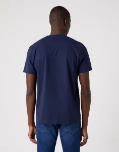 WRANGLER Dvojbalenie pánskych tričiek  W7BZFQXW4 2PACK SIGN OFF TEE REAL NAVY Veľkosť: M