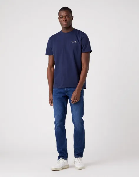 WRANGLER Dvojbalenie pánskych tričiek  W7BZFQXW4 2PACK SIGN OFF TEE REAL NAVY Veľkosť: M