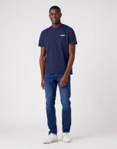 WRANGLER Dvojbalenie pánskych tričiek  W7BZFQXW4 2PACK SIGN OFF TEE REAL NAVY Veľkosť: M