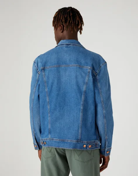 WRANGLER Pánska riflová bunda  W459DNY96 BLUE EYES BLUE Veľkosť: L