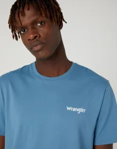 WRANGLER Dvojbalenie pánskeho trička  W7BZFQ84Z SIGN OFF TEE CAPTAINS BLUE Veľkosť: S
