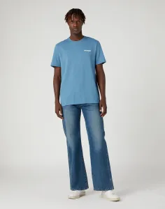 WRANGLER Dvojbalenie pánskeho trička  W7BZFQ84Z SIGN OFF TEE CAPTAINS BLUE Veľkosť: S