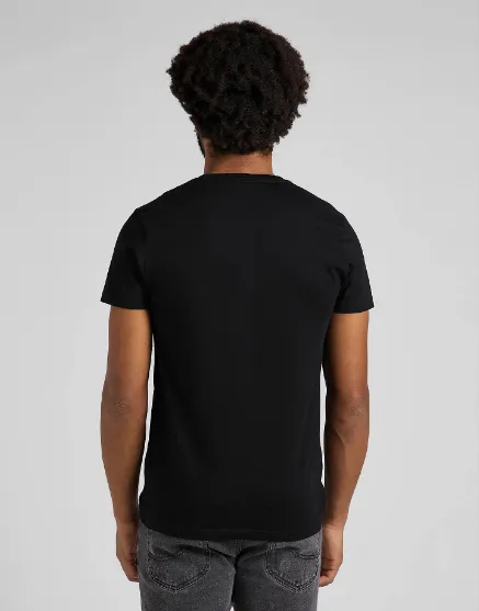 LEE Pánske tričko  L62ECMKW TWIN PACK V NECK BLACK WHITE Veľkosť: M