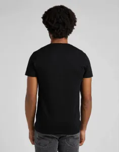 LEE Pánske tričko  L62ECMKW TWIN PACK V NECK BLACK WHITE Veľkosť: M