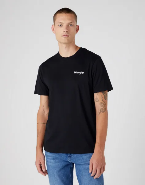 WRANGLER Dvojbalenie pánskych tričiek  W7BZFQE12 SIGN OFF TEE TRUE NAVY Veľkosť: M