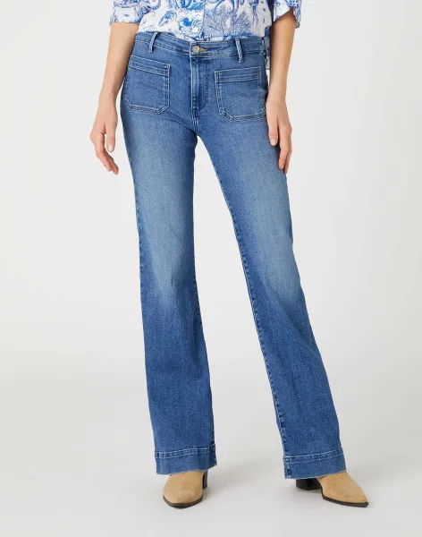 WRANGLER Dámske rifle  W2334736Y FLARE RAVEN Veľkosť: 32/32