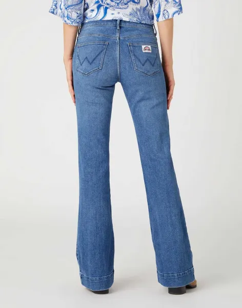 WRANGLER Dámske rifle  W2334736Y FLARE RAVEN Veľkosť: 32/32