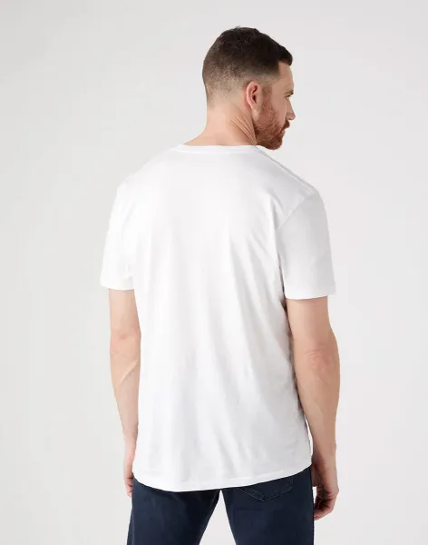 WRANGLER Tričko pre mužov  W70MEE989 Sign Off Tee in White Veľkosť: XXXL