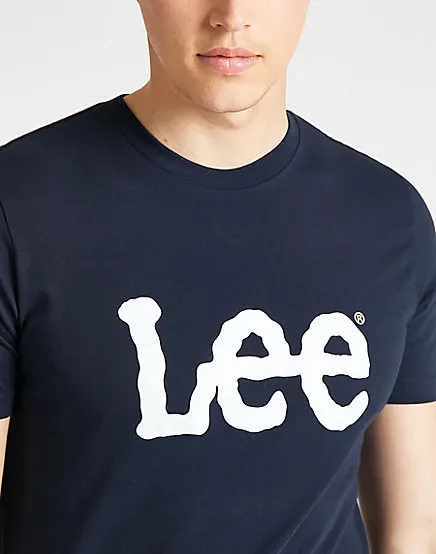 LEE Pánske tričko  L65QAIEE WOBBLY LOGO TEE NAVY DROP Veľkosť: M