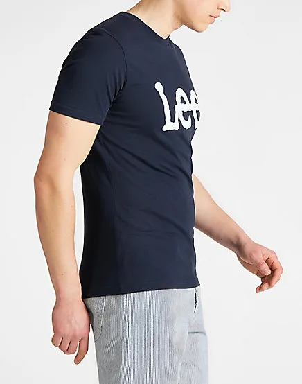 LEE Pánske tričko  L65QAIEE WOBBLY LOGO TEE NAVY DROP Veľkosť: M
