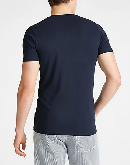 LEE Pánske tričko  L65QAIEE WOBBLY LOGO TEE NAVY DROP Veľkosť: M