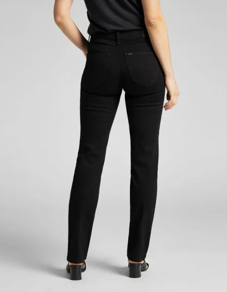 LEE Dámske džínsy  L301FS47 MARION STRAIGHT BLACK Veľkosť: 32/33