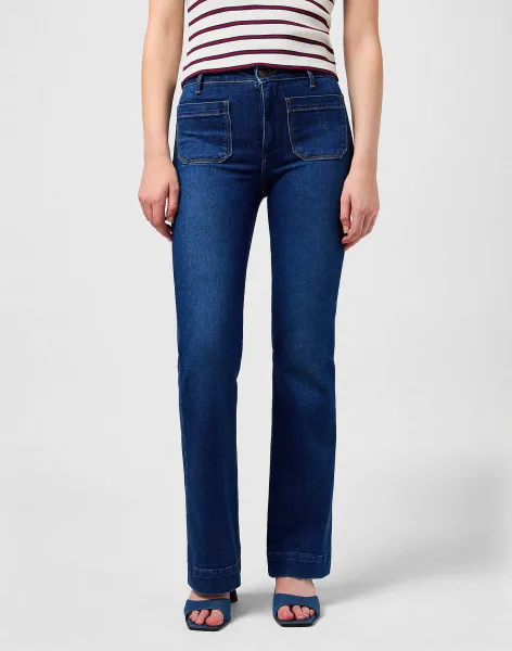 WRANGLER Dámske rifle  FLARE DARK WASH 112351028 Veľkosť: 30/32