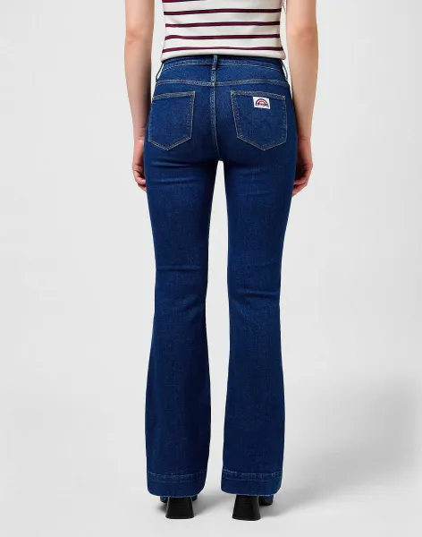WRANGLER Dámske rifle  FLARE DARK WASH 112351028 Veľkosť: 30/32
