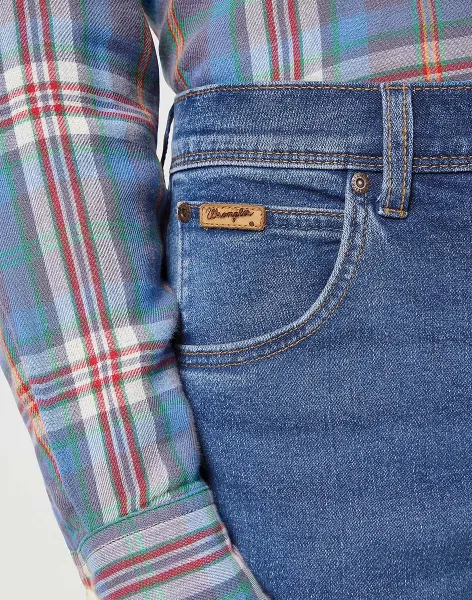 WRANGLER Rifle pre mužov  TEXAS SLIM RIDGE WASH 112358218 Veľkosť: 33/32