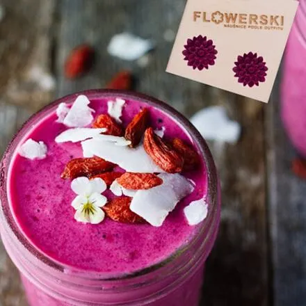 FLOWERSKI Flowerski náušnice - berry smoothie PINK