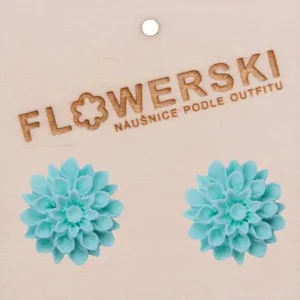 FLOWERSKI Flowerski náušnice - fresh mint GREEN