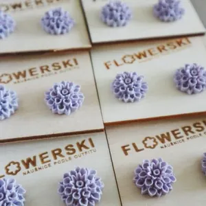 FLOWERSKI Flowerski náušnice - pastel lila PURPLE