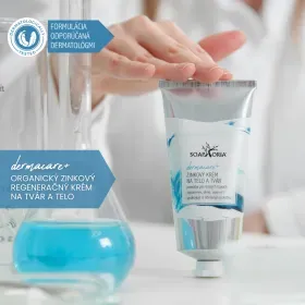 DERMACARE+ organický zinkový regeneračný krém na tvár a telo