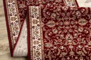 Behúň NAIN 144 51066 Ornament / Kvety, bordový / béžový