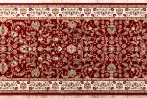 Behúň NAIN 144 51066 Ornament / Kvety, bordový / béžový