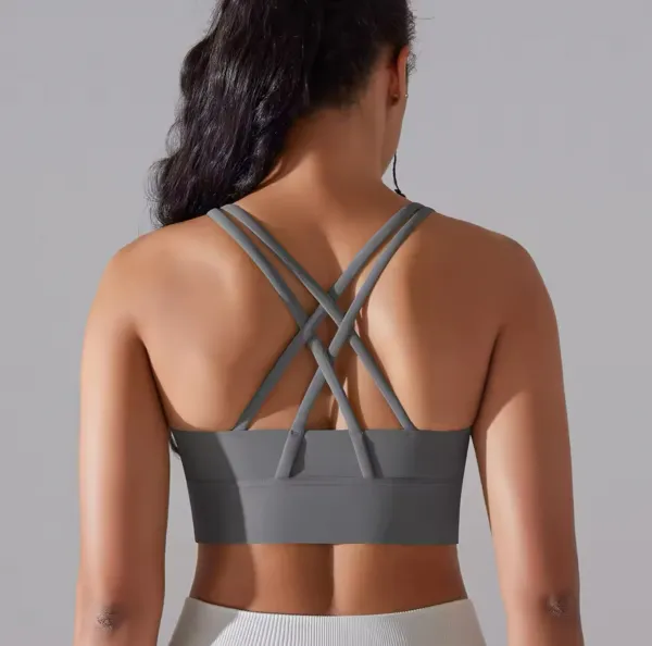 Legínovo Fitness top sivý Veľkosť: M