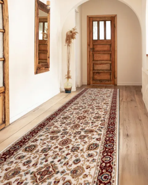 Behúň NAIN 6999 51063 Ornament / Kvety, béžový / bordový