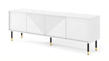 BIM TV stolík Woody 4D, 180 cm, biely matný
