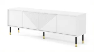 BIM TV stolík Woody 4D, 180 cm, biely matný