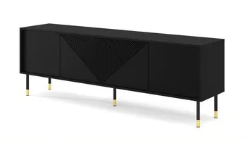 BIM TV stolík Woody 4D, 180 cm, čierny matný