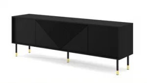 BIM TV stolík Woody 4D, 180 cm, čierny matný