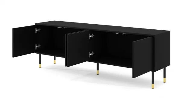 BIM TV stolík Woody 4D, 180 cm, čierny matný