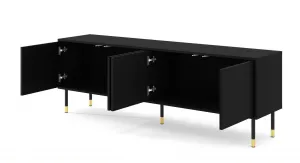 BIM TV stolík Woody 4D, 180 cm, čierny matný