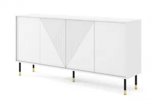 BIM Komoda Woody 4D, 180 cm, biely mat