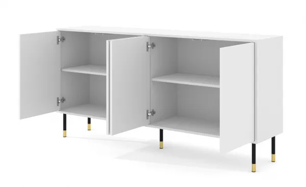 BIM Komoda Woody 4D, 180 cm, biely mat