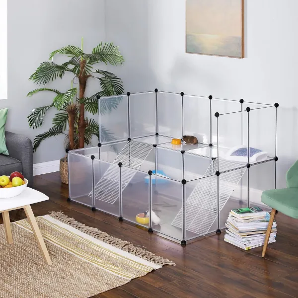SONGMICS Ohrádka pre malé zvieratá 143 x 92 x 108 cm