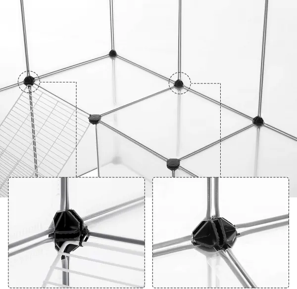 SONGMICS Ohrádka pre malé zvieratá 143 x 92 x 108 cm