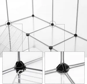 SONGMICS Ohrádka pre malé zvieratá 143 x 92 x 108 cm
