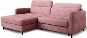 Eltap Rohová rozkládací sedací souprava GOMSI 228 cm Touch 24 růžová levá