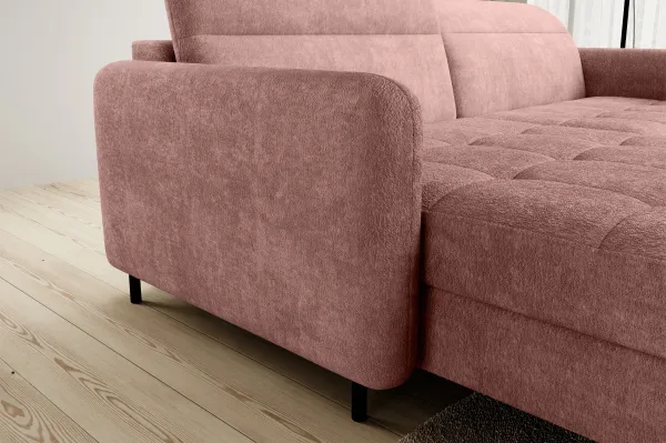 Eltap Rohová rozkládací sedací souprava GOMSI 228 cm Touch 24 růžová levá