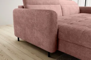 Eltap Rohová rozkládací sedací souprava GOMSI 228 cm Touch 24 růžová levá