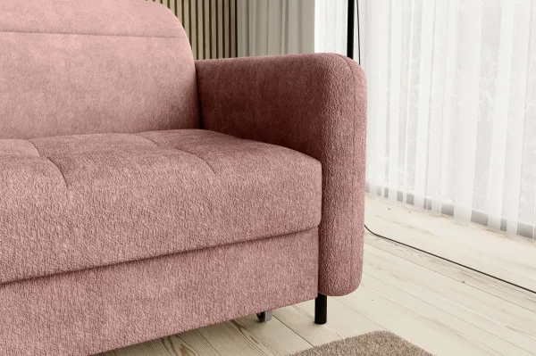 Eltap Rohová rozkládací sedací souprava GOMSI 228 cm Touch 24 růžová levá