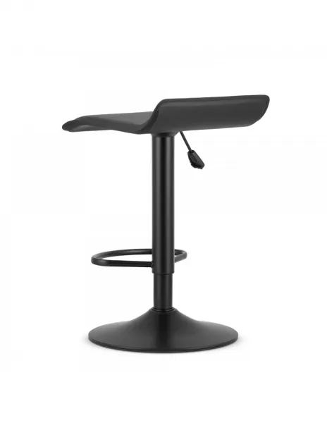 FORT BLACK barová otočná stolička - čierna farba
