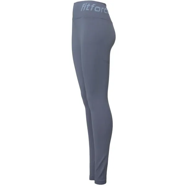Fitforce LAUWRY Dámske fitnesslegíny, tmavo sivá, veľkosť