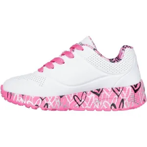 Skechers UNO LITE - LOVELY LUV Detská voľnočasová obuv, biela, veľkosť