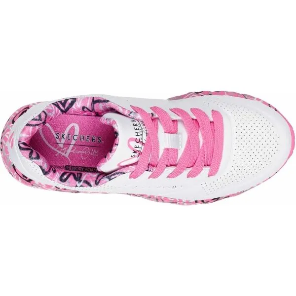 Skechers UNO LITE - LOVELY LUV Detská voľnočasová obuv, biela, veľkosť