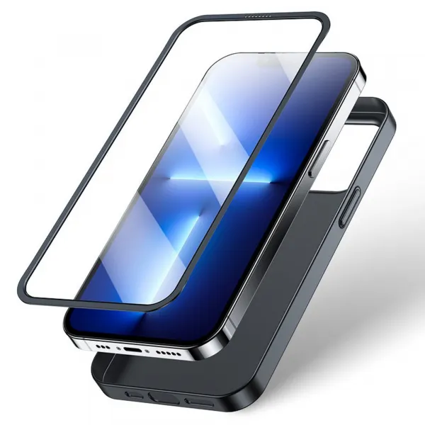 Joyroom 360 Full Case obal + tvrdené sklo, iPhone 13 Pro, čierne