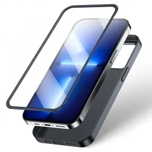 Joyroom 360 Full Case obal + tvrdené sklo, iPhone 13 Pro, čierne