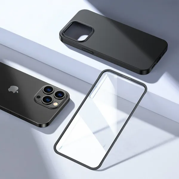Joyroom 360 Full Case obal + tvrdené sklo, iPhone 13 Pro, čierne