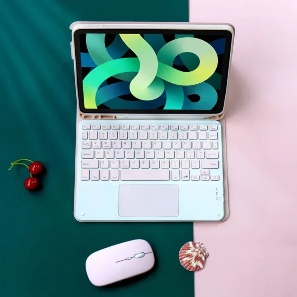 Puzdro s klávesnicou, myšou a touchpadom pre Apple iPad 7 / 8 / 9 (10,2"), čierne